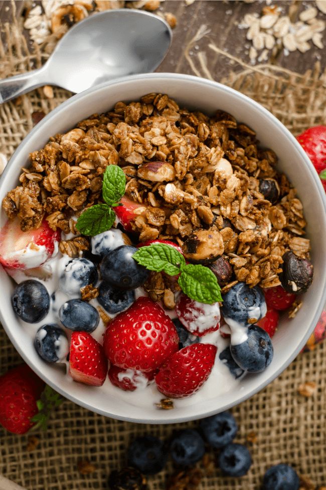 This a oatmeal bowl filled with oats,fruits,nuts .It is loaded with fiber,proteins and nurtients.